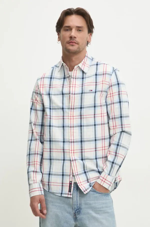Tommy Jeans Bombažna srajca Tommy Jeans moška, DM0DM20885