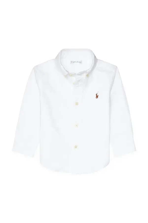 Polo Ralph Lauren Bombažna srajca za dojenčka Polo Ralph Lauren
