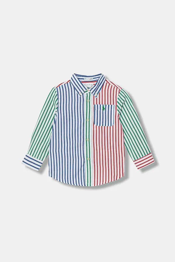 Polo Ralph Lauren Bombažna srajca za dojenčka Polo Ralph Lauren
