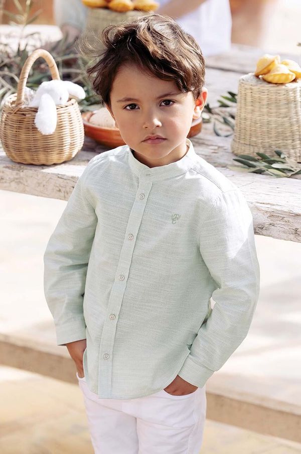 TARTINE ET CHOCOLAT Bombažna srajca za dojenčka Tartine et Chocolat turkizna barva