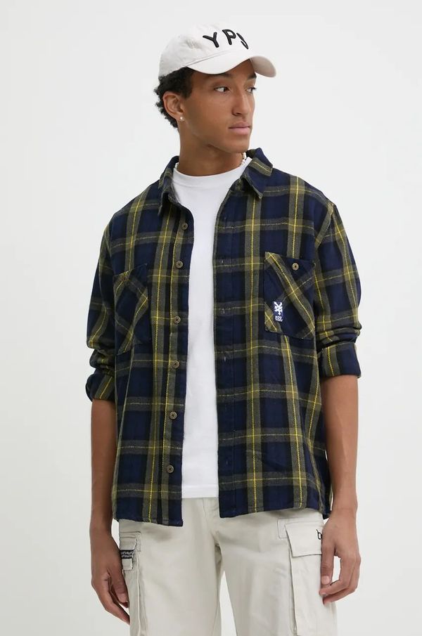 Zoo York Bombažna srajca Zoo York moška, mornarsko modra barva, 60230001