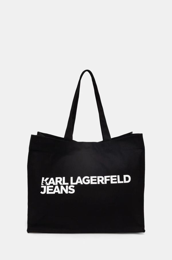 Karl Lagerfeld Jeans Bombažna torba Karl Lagerfeld Jeans črna barva, A1W50002