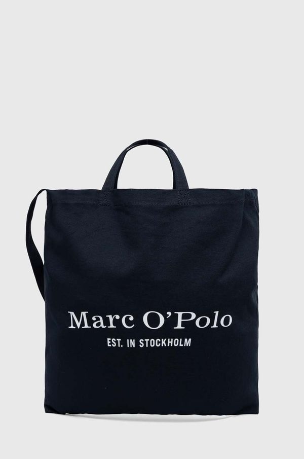Marc O'Polo Bombažna torba Marc O'Polo mornarsko modra barva, B0118680301800