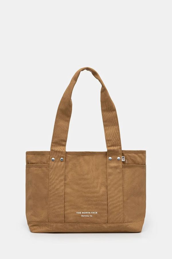 The North Face Bombažna torba The North Face Circular Cotton Tote rjava barva, NF0A88TN1731