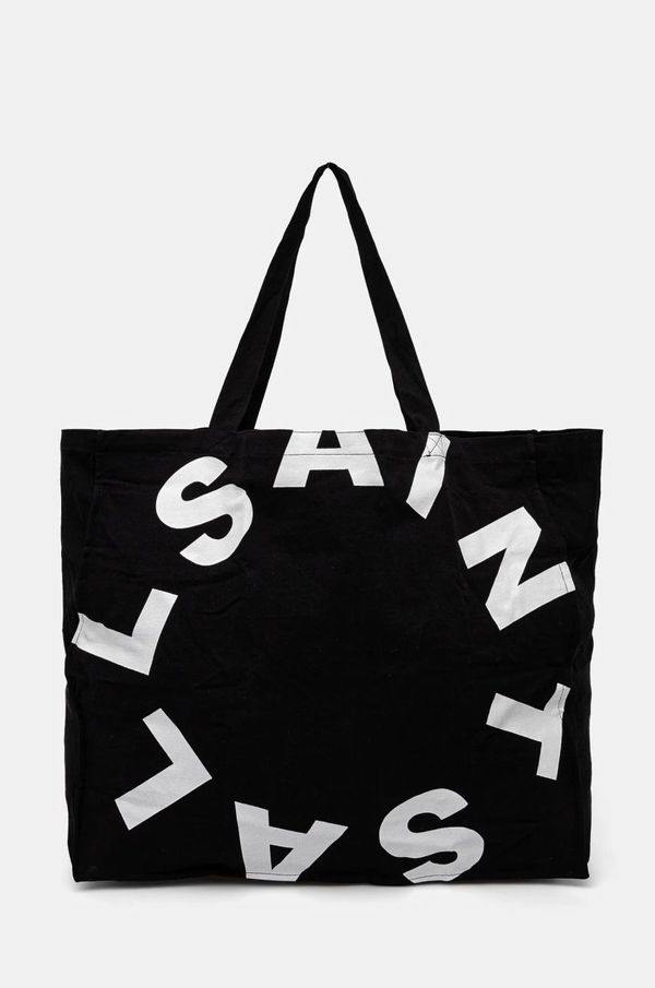 AllSaints Bombažna vrečka AllSaints LARGE TIERRA TOTEBAG črna barva, MB705Z