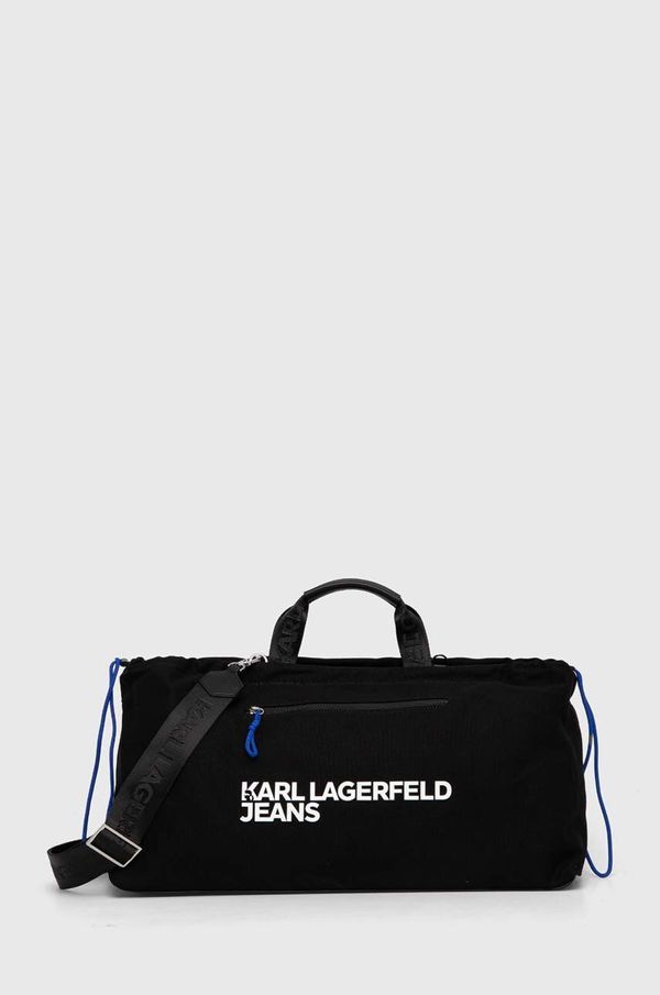 Karl Lagerfeld Jeans Bombažna vrečka Karl Lagerfeld Jeans črna barva