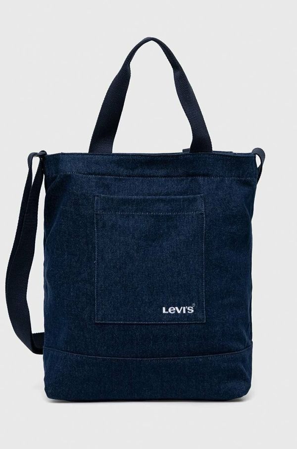 Levi's Bombažna vrečka Levi's mornarsko modra barva