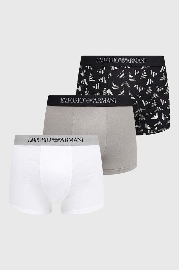 Emporio Armani Underwear Bombažne boksarice Emporio Armani Underwear 3-pack bela barva