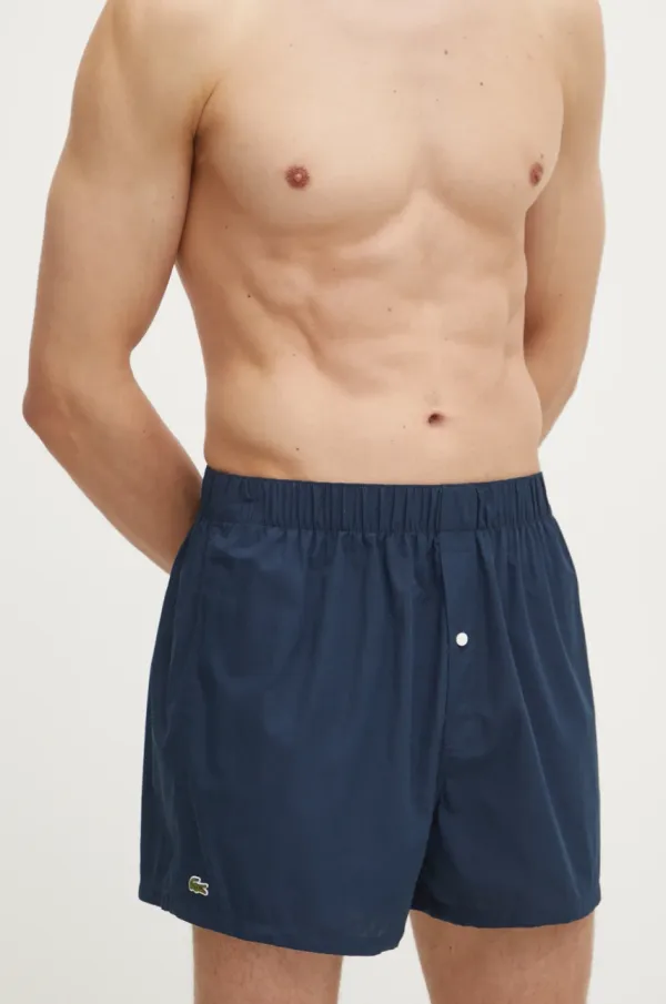 Lacoste Bombažne boksarice Lacoste 3-pack mornarsko modra barva