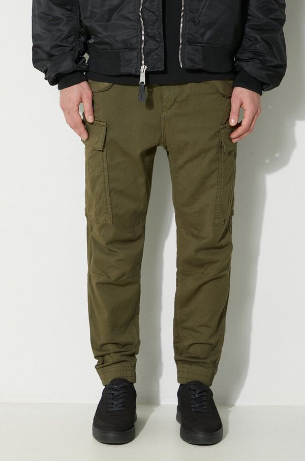 Alpha Industries Bombažne hlače Alpha Industries Airman Pant 188201 142 zelena barva