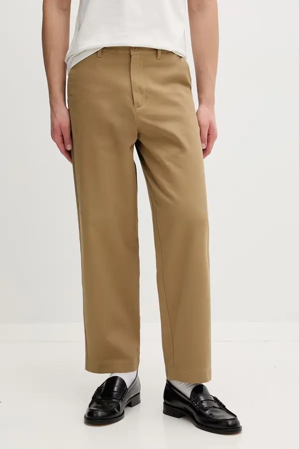 Fred Perry Bombažne hlače Fred Perry Straight Leg Twill Trouser