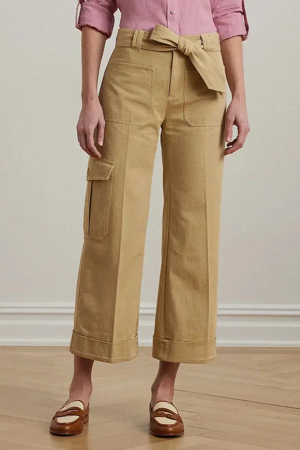 Lauren Ralph Lauren Bombažne hlače Lauren Ralph Lauren