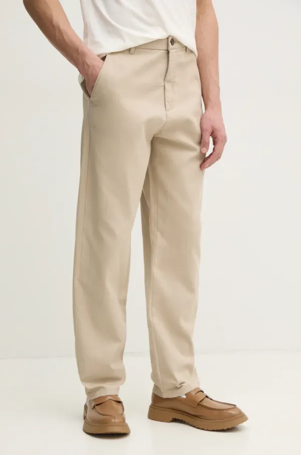 Lindbergh Bombažne hlače Lindbergh moške, bež barva, 30-003111
