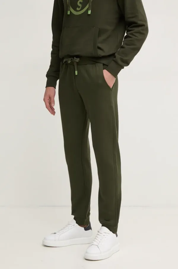 North Sails Bombažne hlače North Sails zelena barva, 673115