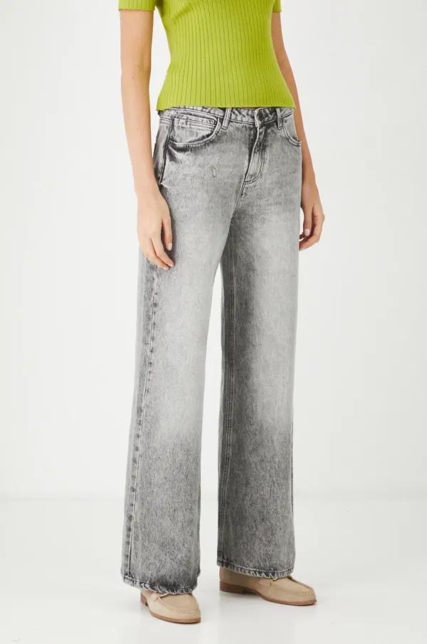 Medicine Bombažne kavbojke Medicine ženski, siva barva