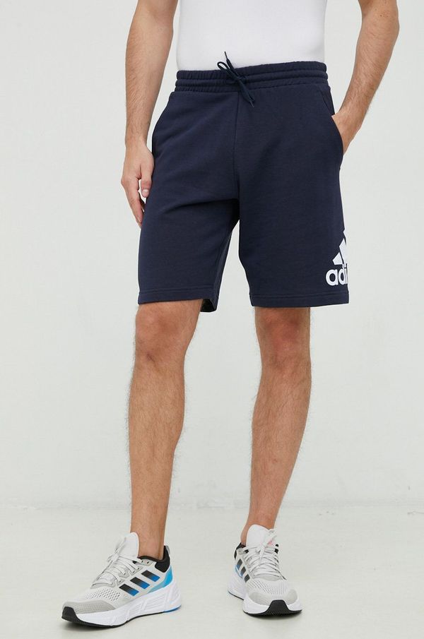 adidas Bombažne kratke hlače adidas moški, mornarsko modra barva