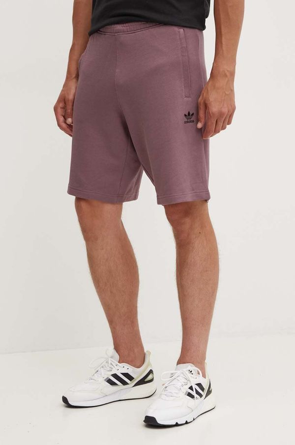 adidas Originals Bombažne kratke hlače adidas Originals vijolična barva, IY8514