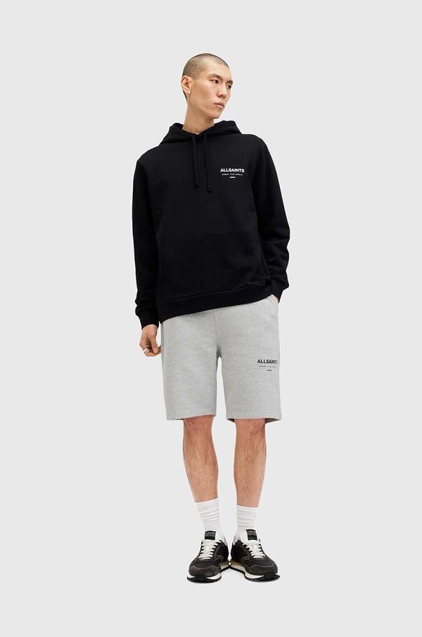 AllSaints Bombažne kratke hlače AllSaints UNDRGRND SWEATSHORT siva barva, M002TC