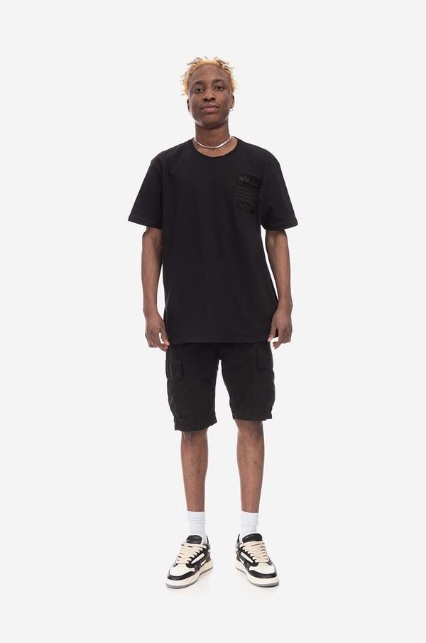 Alpha Industries Bombažne kratke hlače Alpha Industries Ripstop Jogger črna barva