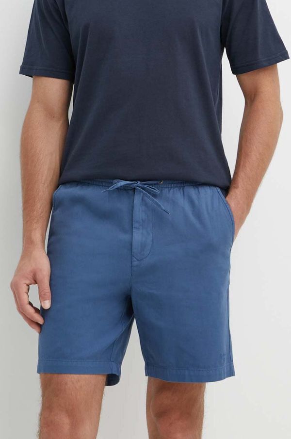 Barbour Bombažne kratke hlače Barbour Essentials mornarsko modra barva, MST0036