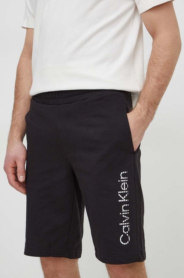Calvin Klein Bombažne kratke hlače Calvin Klein črna barva