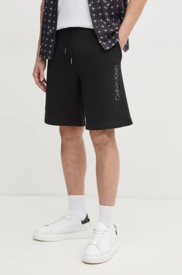 Calvin Klein Bombažne kratke hlače Calvin Klein črna barva, K10K114121