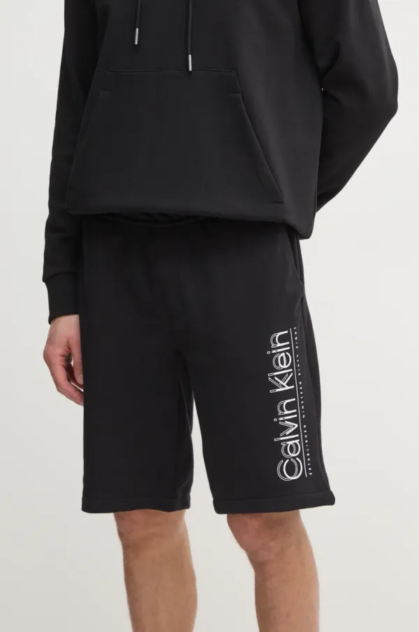 Calvin Klein Bombažne kratke hlače Calvin Klein črna barva, K10K114122