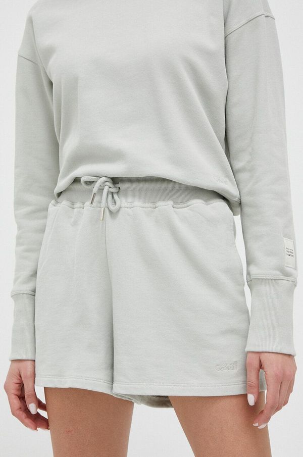 Casall Bombažne kratke hlače Casall zelena barva