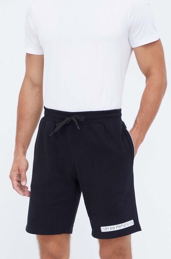 Emporio Armani Underwear Bombažne kratke hlače Emporio Armani Underwear črna barva