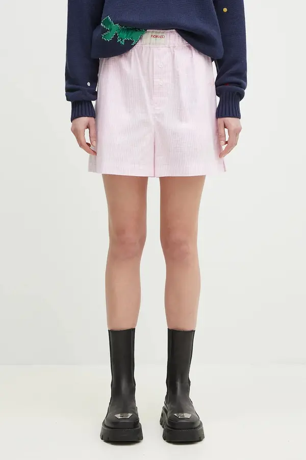 Fiorucci Bombažne kratke hlače Fiorucci Gingham Logo
