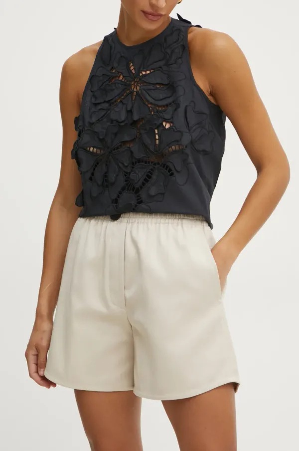 Forte Forte Bombažne kratke hlače Forte Forte bež barva, 13541.my pants