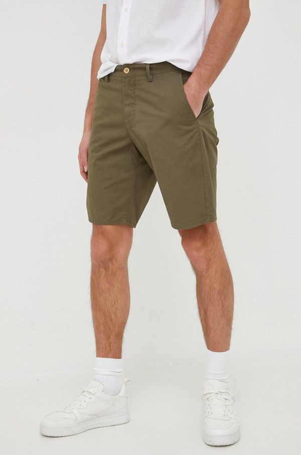 Gant Bombažne kratke hlače Gant moški, zelena barva
