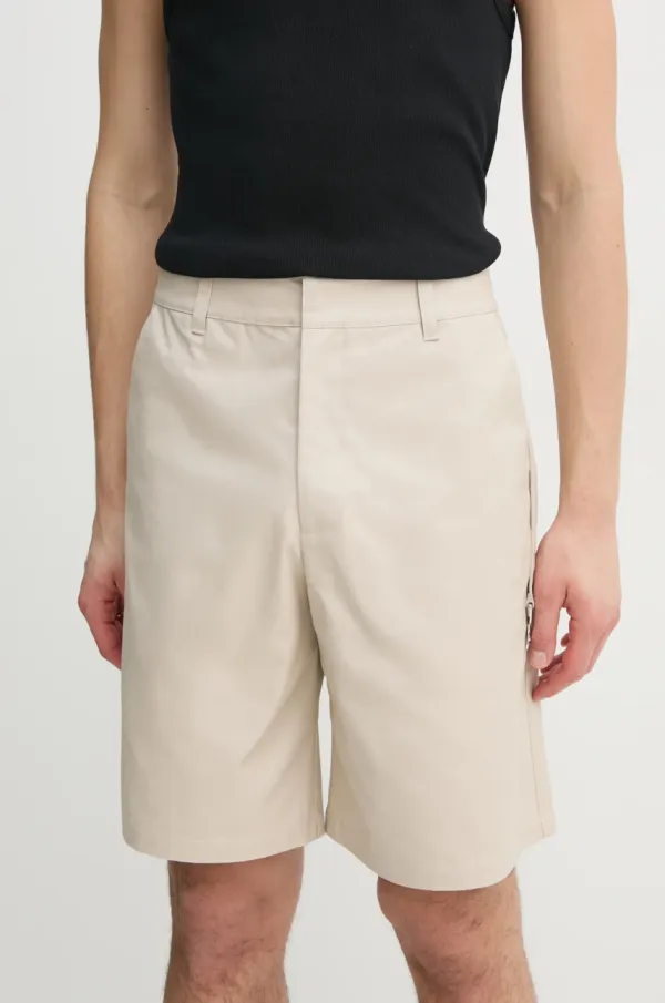 HELIOT EMIL Bombažne kratke hlače Heliot Emil bež barva, PRESS25_M_10_186_ST18