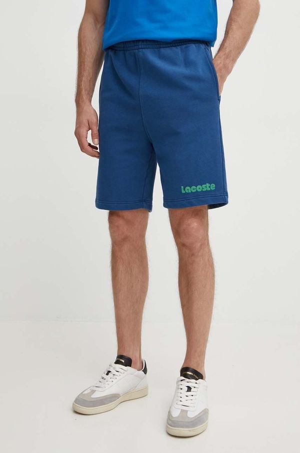 Lacoste Bombažne kratke hlače Lacoste mornarsko modra barva