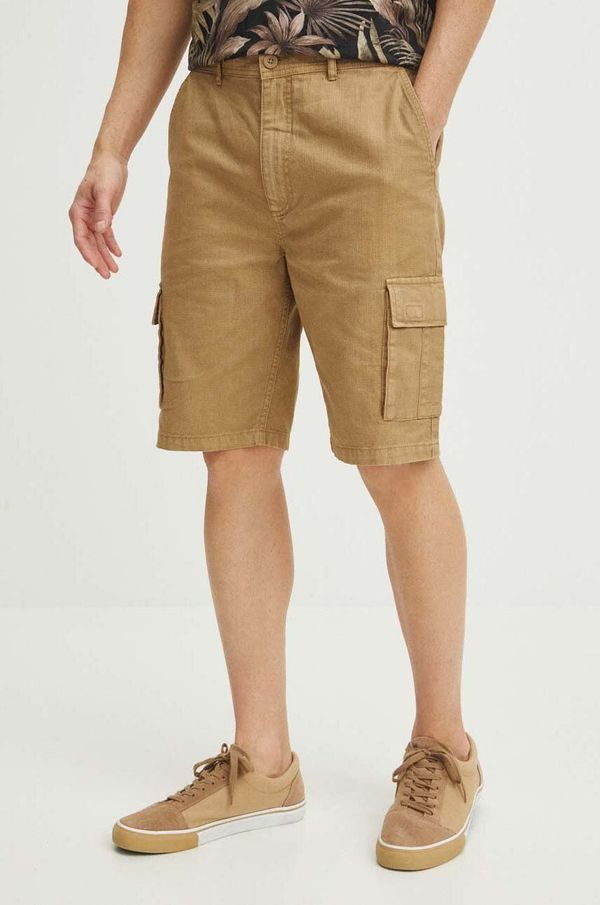 Medicine Bombažne kratke hlače Medicine moški, rjava barva