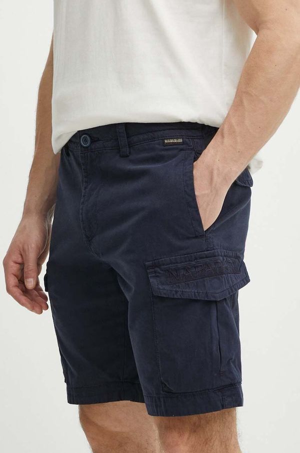 Napapijri Bombažne kratke hlače Napapijri N-Deline mornarsko modra barva, NP0A4HOT1761