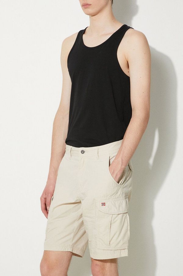 Napapijri Bombažne kratke hlače Napapijri Noto 2.0 bež barva, NP0A4HOQN901