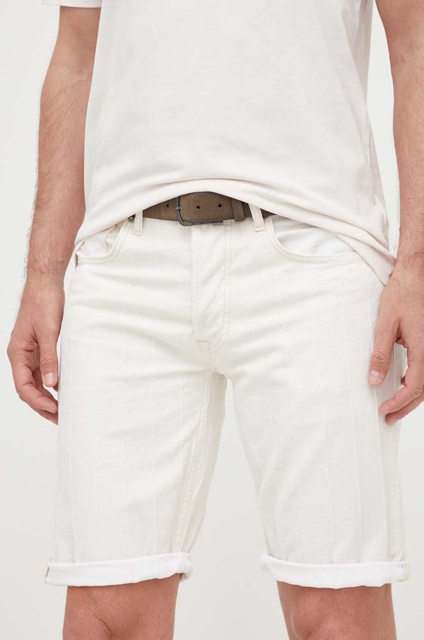 Pepe Jeans Bombažne kratke hlače Pepe Jeans Callen bež barva