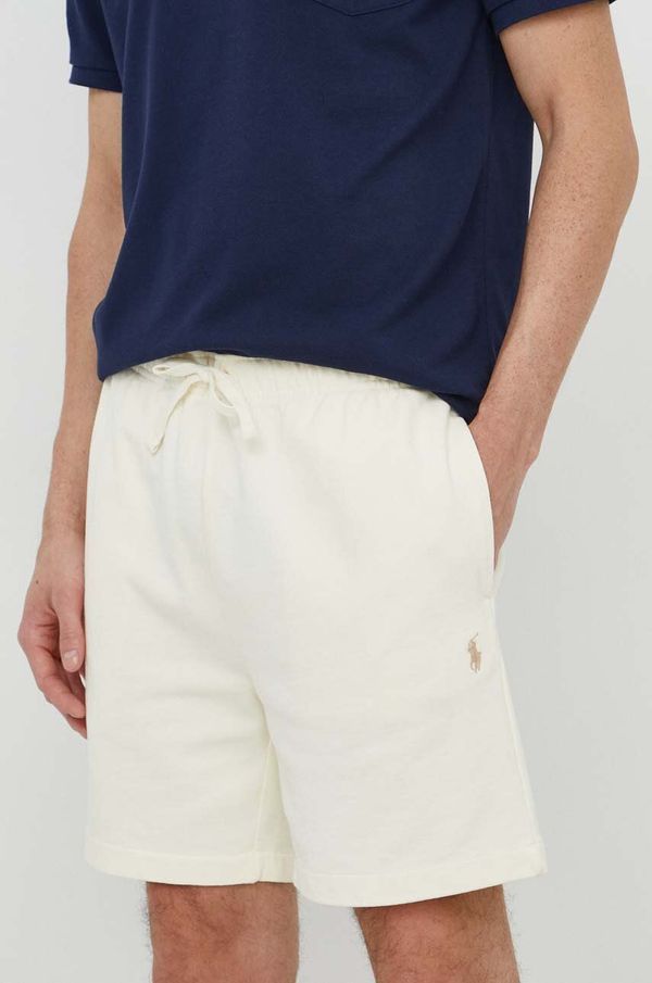 Polo Ralph Lauren Bombažne kratke hlače Polo Ralph Lauren bež barva