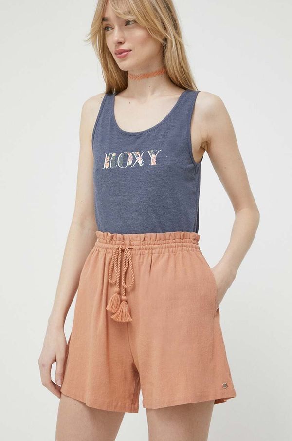 Roxy Bombažne kratke hlače Roxy oranžna barva