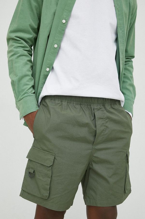 Samsoe Samsoe Bombažne kratke hlače Samsoe Samsoe zelena barva