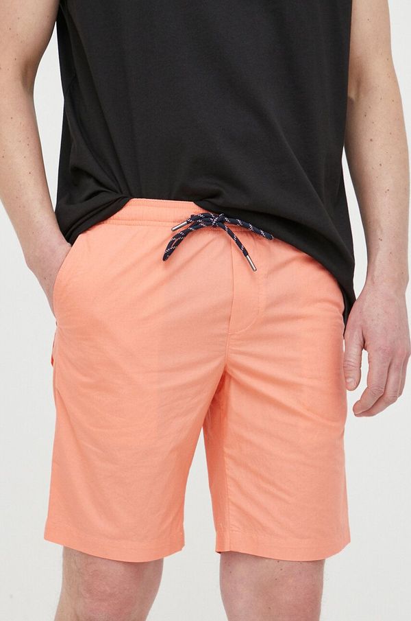 Tommy Hilfiger Bombažne kratke hlače Tommy Hilfiger oranžna barva