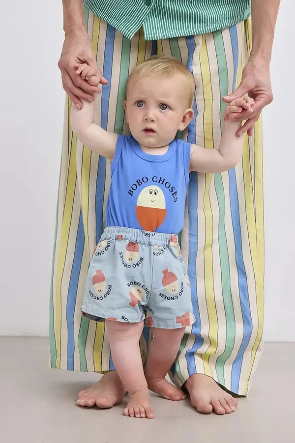 Bobo Choses Bombažne kratke hlače za dojenčke Bobo Choses Morning Egg