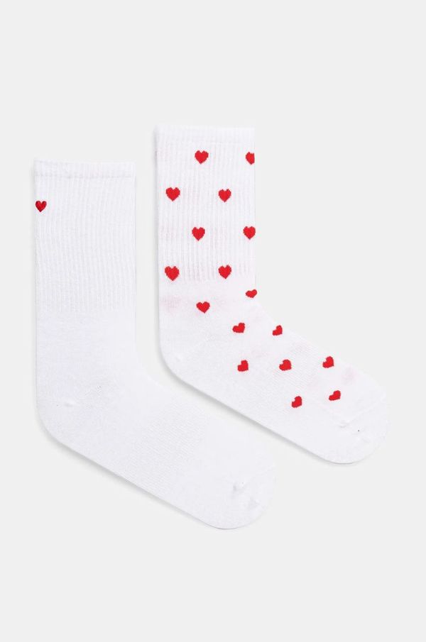 Medicine Bombažne nogavice Medicine 2-pack ženski, bela barva