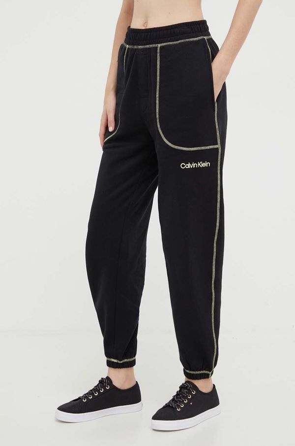 Calvin Klein Underwear Bombažne pižama hlače Calvin Klein Underwear črna barva