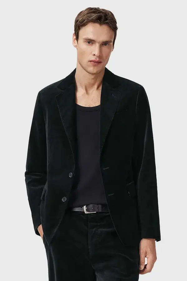 AllSaints Bombažni blazer AllSaints SAGA