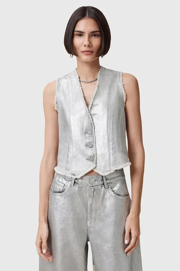 AllSaints Bombažni brezrokavnik AllSaints ANDREA