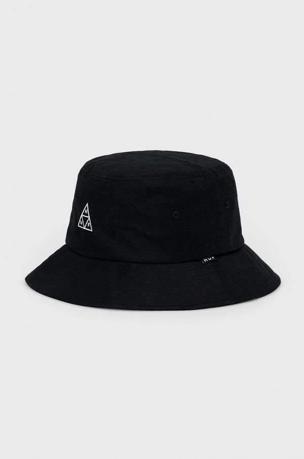 Huf Bombažni klobuk HUF črna barva