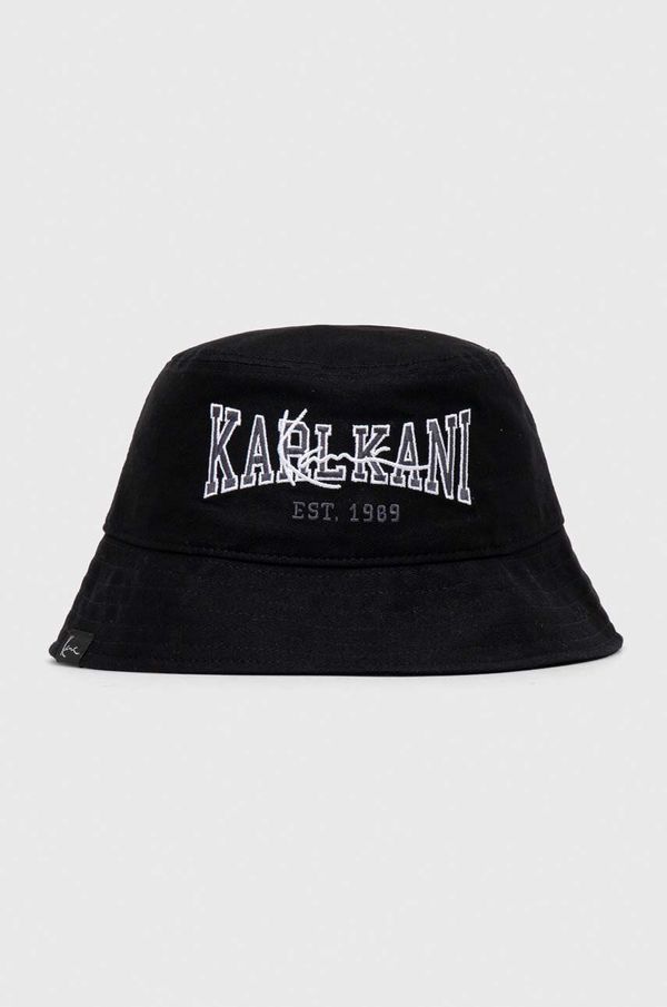 Karl Kani Bombažni klobuk Karl Kani črna barva