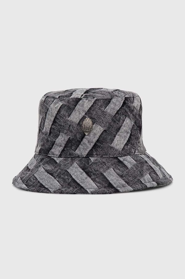 Kurt Geiger London Bombažni klobuk Kurt Geiger London KENSINGTON BUCKET HAT črna barva, 9014502669